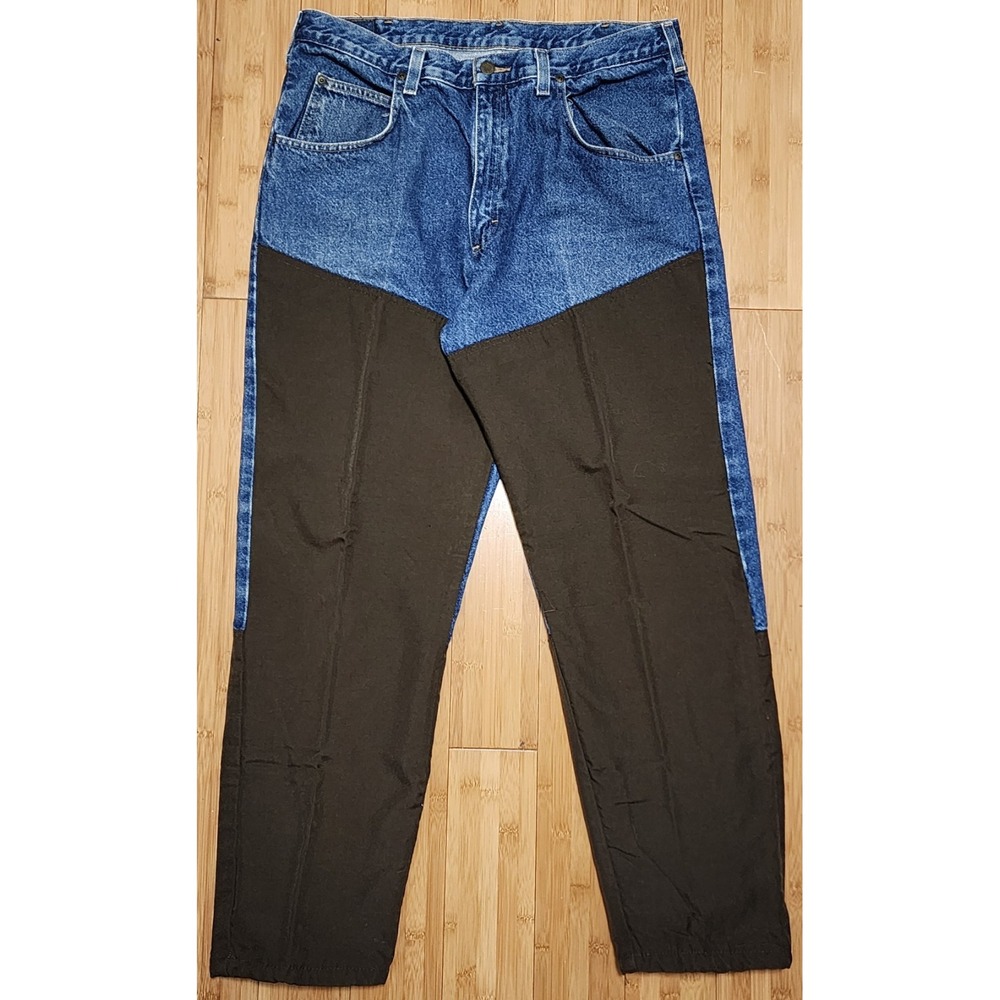Vintage Wrangler ProGear Upland Hunting Pants Men's 36x30 Blue Brown Brush Guard